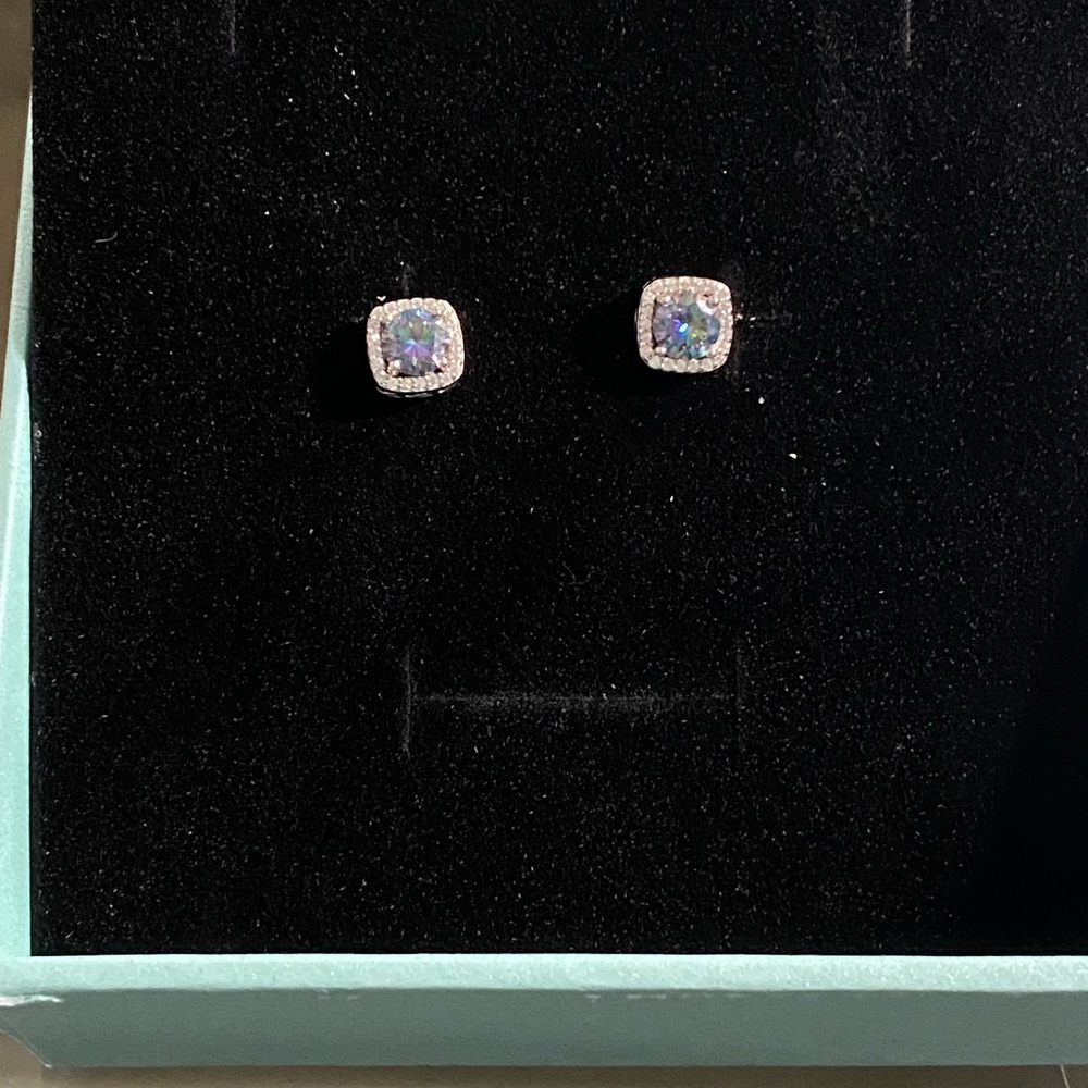 Mystic Topaz Stud Earrings - Picture 2 of 5